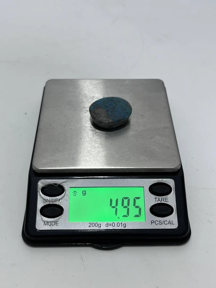 Okyanus Temalı Doğal Kabaşon Firuze Taşı 24,6 Karat - Turkuaz Taşı 4,96 Gram - 5