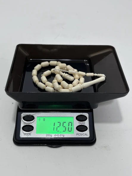 Kesme Fildişi Tesbih 12,49 Gram - Koleksiyonluk Fil Dişi Tespih - 5