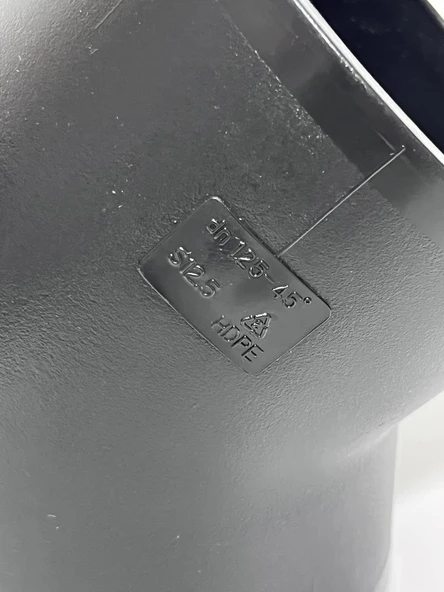 HDPE Dirsek Boru Dn125 45° (1 Adet) - Resim 3