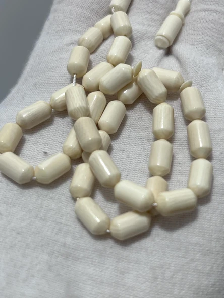 Kesme Fildişi Tesbih 12,49 Gram - Koleksiyonluk Fil Dişi Tespih - 4