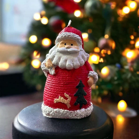 SANTA CLAUS CANDLE VIP KALİTE YILBAŞI MUMU NOEL BABA MUMU GERÇEK MUM NOEL BABALI MUM YILBAŞI SÜSLERİ ürün görseli