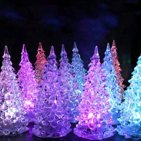 VIP RGB PINE TREE LED LIGHT RENKLİ LED IŞIKLI ÇAM AĞACI 22 CM IŞIKLI ÇAM AĞACI IŞIKLI YILBAŞI AĞACI - Resim 4