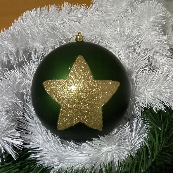 VIP DELUXE DEV BOYUT TOP SÜS 15 CM YEŞİL TOP SÜSLER DEV YILBAŞI AĞACI SÜSLERİ NOEL AĞACI SÜSLERİ ürün görseli 1