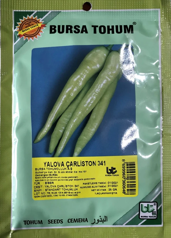 BİBER TOHUMU YALOVA ÇARLİSTON (25 GR 3000 ADET TOHUM) - 1