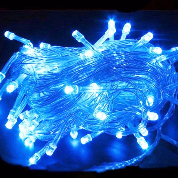 VIP 10 METRE MAVİ LED IŞIK MAVİ YILBAŞI AĞACI IŞIĞI MAVİ İP LED IŞIK FİŞLİ MAVİ LED NOEL AĞACI IŞIĞI ürün görseli