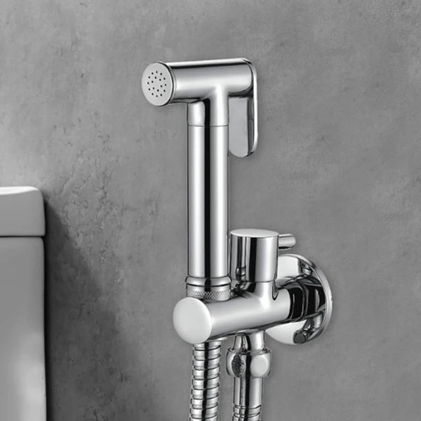 Venita Spiralli Taharetmatik Pirinç El Duşu Ankastre Vana Ara Musluk Set - Resim 2