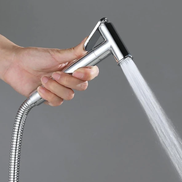 Venita Spiralli Taharetmatik Pirinç El Duşu Ankastre Vana Ara Musluk Set - Resim 3