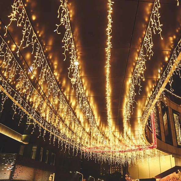 4 METRE 18 DALLI SAÇAK PERDE LED IŞIK 18 DALLI SAÇAK LED IŞIK GÜN IŞIĞI SALKIM LED IŞIK EKLEMELİ
