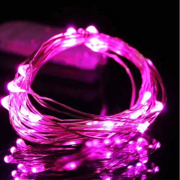 9 METRE PEMBE PİLLİ LED IŞIK CANLI PEMBE IŞIK IP65 SU GEÇİRMEZ SEVGİLİLER GÜNÜNE ÖZEL PEMBE LED IŞIK