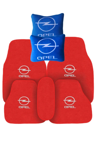 Opel Nakışlı Kırmızı Araç Oto Halı Paspas