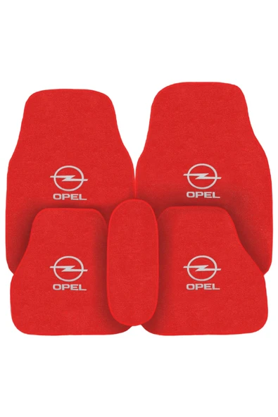 Opel Nakışlı Kırmızı Araç Oto Halı Paspas - 2