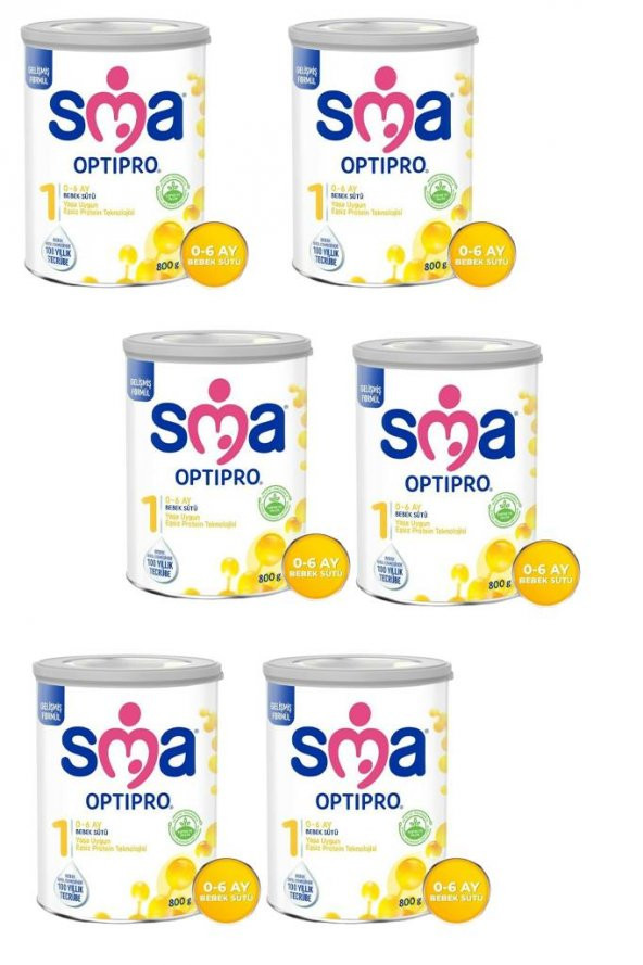 SMA Optipro Probiyotik 1 Bebek Sütü 800 gr x 6 Adet