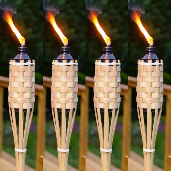 3 PCS 90 CM BAMBOO TORCH 3 ADET 90 CM BAMBU MEŞALE BAHÇE AYDINLATMA IŞIĞI KIR DÜĞÜNÜ KORTEJ IŞIKLARI - 4