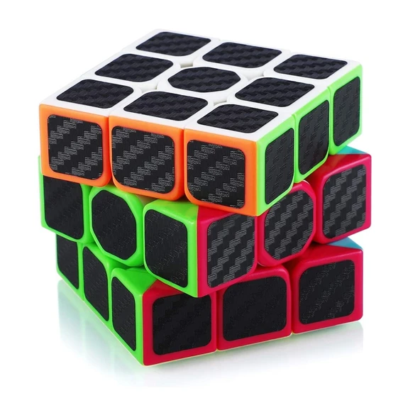 PROFESSIONAL 3X3 QY SPEED CUBE 3X3 CORBON FİBER CUBE VIP 3X3 ZEKA KÜPÜ 3X3 HIZ KÜPÜ 3X3 RUBİKS CUBE - Resim 4