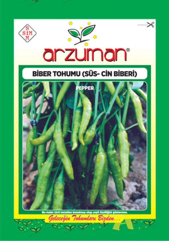 SÜS CİN AŞAĞIBAKAN BİBER TOHUMU 5 GR ORT 600 AD TOHUM ürün görseli 1