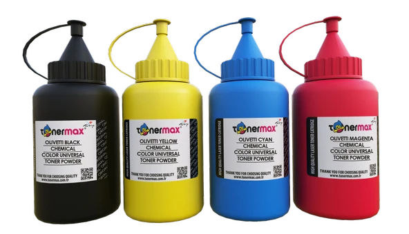 Olivetti Renkli Toner Tozu - Universal CMYK Set  250GR Şişe