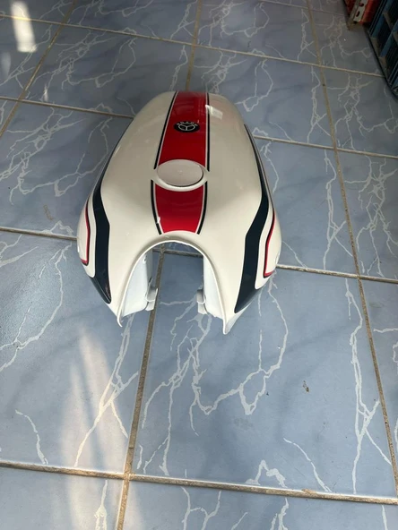 Algaride   Motorsiklet KÜBA cg ince tip depo şamandırasız beyaz renk - 5