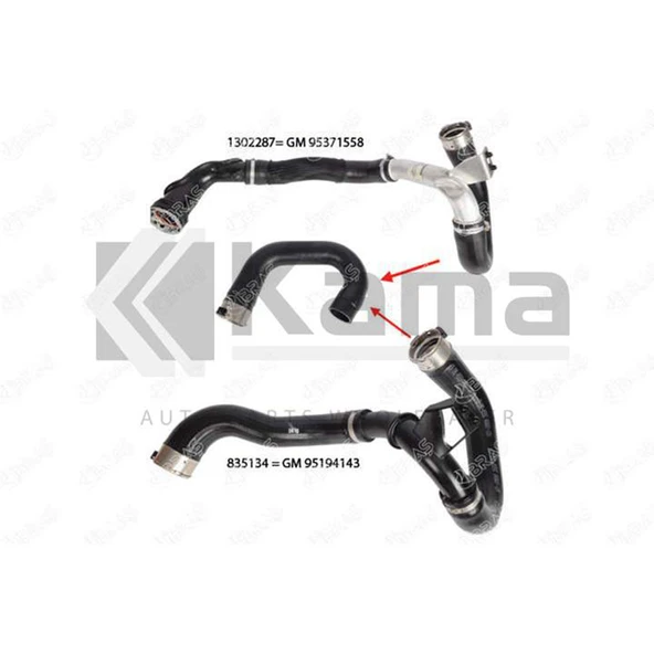 95371558 TURBO ÇIKIŞ HORTUMU OPEL MOKKA (B1.6DTH) 15- / MOKKA-X (B1.6DTH) 17- İTHAL ürün görseli