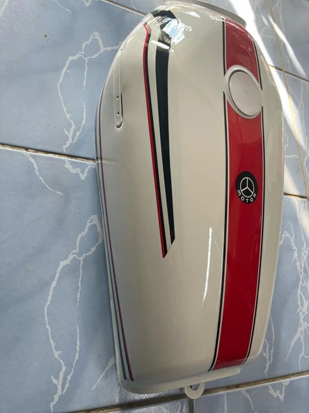 Algaride   Motorsiklet KÜBA cg ince tip depo şamandırasız beyaz renk - 3