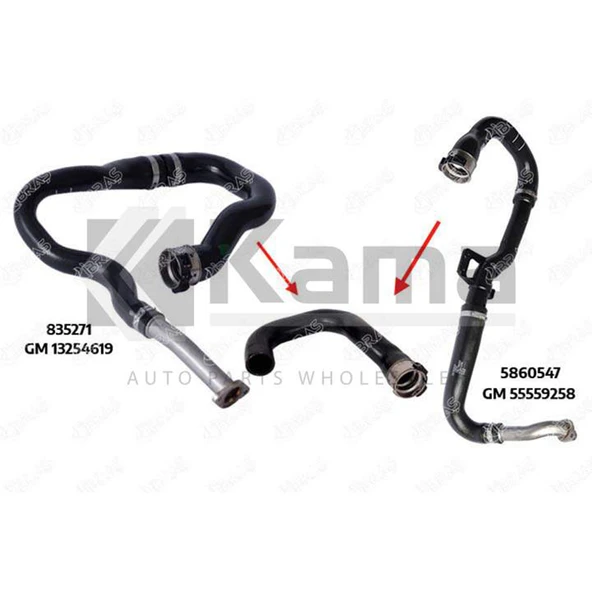 5860547/A TURBO HORTUMU (PLASTİK PARÇA HARİÇ) OPEL CORSA-D (Z1.3DTH) 07- İTHAL ürün görseli