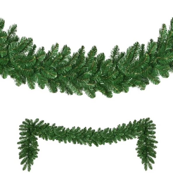VIP  2.50 METRE 32 CM ÇAP YEŞİL GARLAND YEŞİL ÇAM DALI YILBAŞI SÜSLERİ GREEN GARLAND DECOR CHRİSTMAS - Resim 3