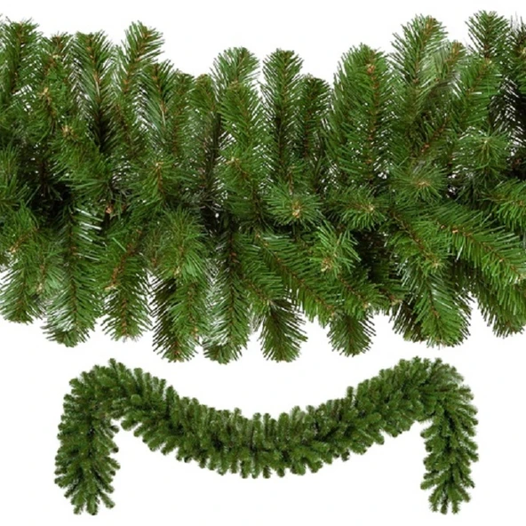 YEŞİL GARLAND YEŞİL ÇAM DALI YILBAŞI SÜSLERİ VIP 2.50 METRE 22 CM ÇAP GREEN GARLAND DECOR CHRİSTMAS - Resim 5