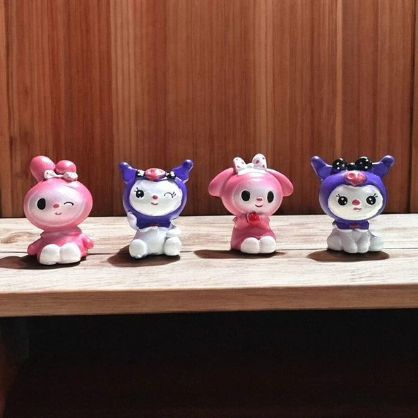 4 ADET KROMİ DEKORATİF BİBLO MY MELODY NOEL SÜSLERİ YILBAŞI HEDİYELERİ VİTRİN DEKOR ürün görseli