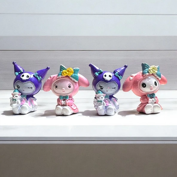 4 ADET MY MELODYKUROMİ BİBLO DEKORATİF BİBLO NOEL SÜSLERİ YILBAŞI HEDİYELERİ VİTRİN DEKOR ürün görseli