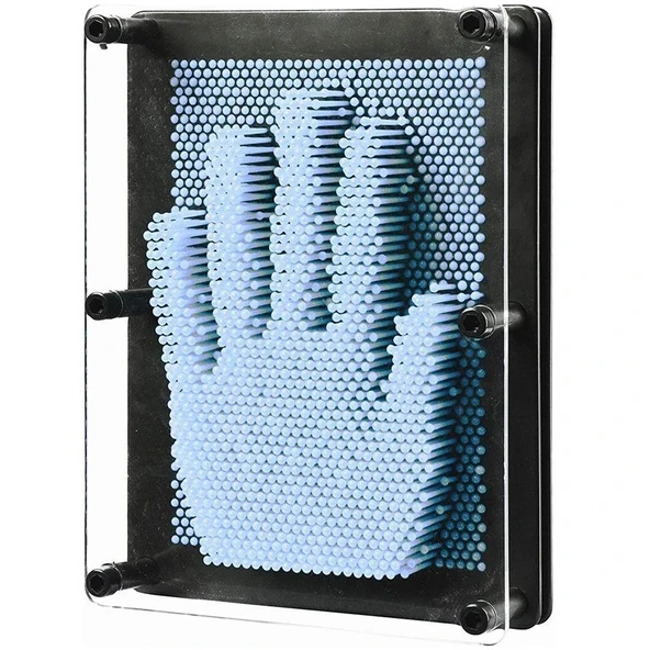 19X14 CM ORTA BOY AÇIK MAVİ PİN ART BLUE 3-DİMENSİONAL PİN SCULPTURE AÇIK MAVİ PİNART 3D ÇİVİ SANATI