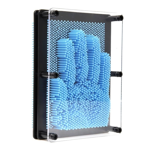 KÜÇÜK BOY 13X10 CM AÇIK MAVİ PİN ART BLUE 3D DİMENSİONAL SCULPTURE AÇIK MAVİ PİNART 3D ÇİVİ SANATI