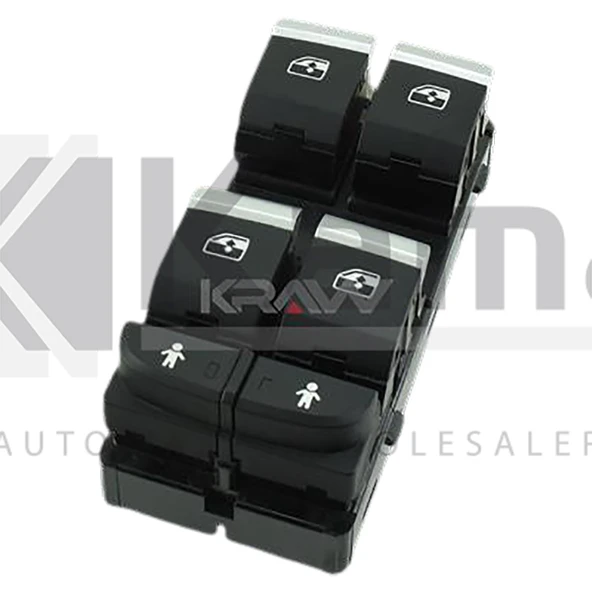 4M0959851B-4M0959851C CAM AÇMA ANAHTARI DÖRTLÜ (KROM) AUDI A4 / A5 / Q5 / Q7 15- İTHAL ürün görseli