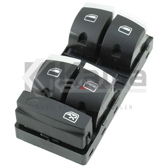 4F0959851H CAM AÇMA ANAHTARI (DÖRTLÜ) (KROM) AUDI A3 04-08 / A6 05-11 İTHAL ürün görseli