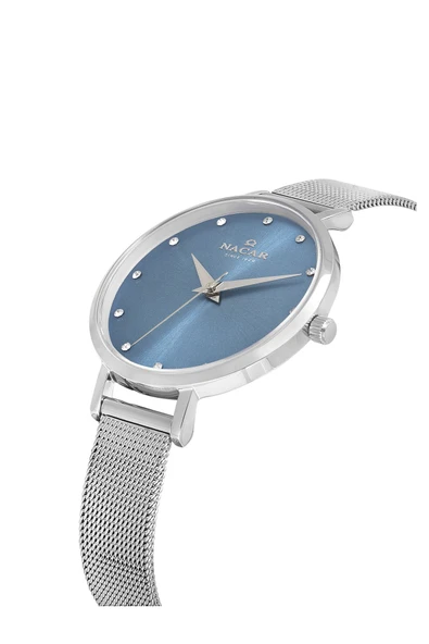 SAFİR CAM GÜMÜŞ KADIN KOL SAATİ NC17-3920718-ALMS - Resim 3