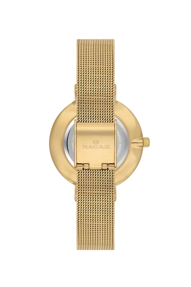 SAFİR CAM ALTIN KADIN KOL SAATİ NC17-3920718-DCMS - Resim 4