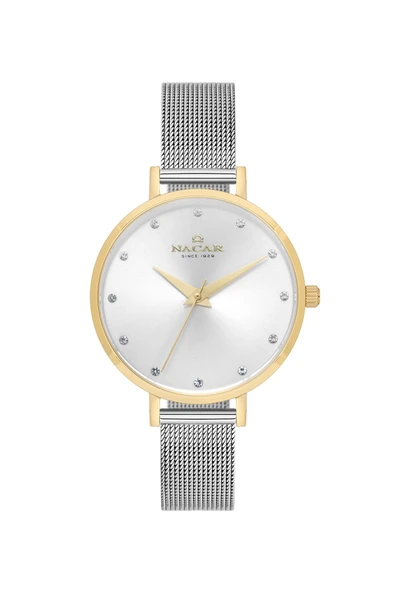 SAFİR CAM GÜMÜŞ KADIN KOL SAATİ NC17-3920718-CSMS - Resim 4