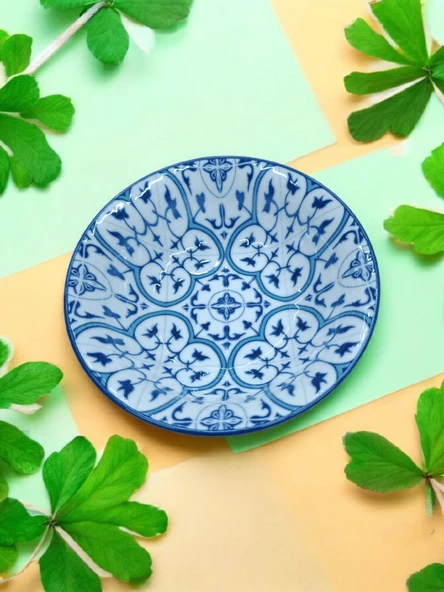 Evmutfak gural porselen blue serisi dijital ömürlük desen 6 adet kase 14 cm - 2