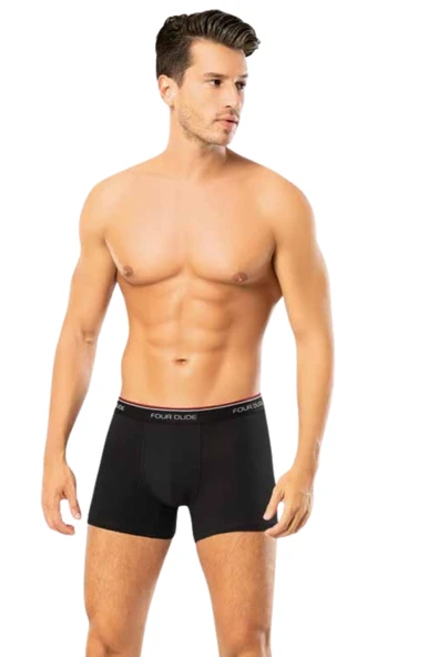 Looksense Erkek Dude 3 lü Düz Likralı Boxer 1604 - Resim 4