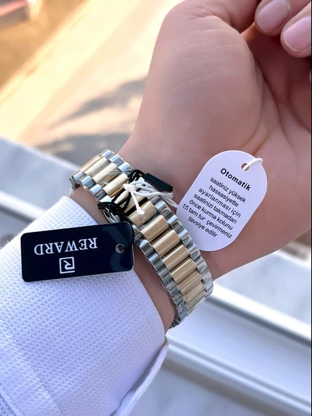 Reward Özel Tasarım Otomatik Mekanizma Çelik Kordon 5 Atm Suya Dayaknıklı Erkek Kol Saati ERW.146298 - Resim 5