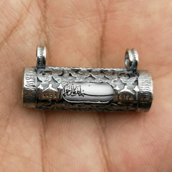 Dualı 925 Ayar Gümüş Cevşen Kolye Ucu - Resim 2