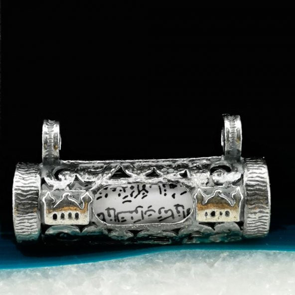 Dualı 925 Ayar Gümüş Cevşen Kolye Ucu - Resim 3