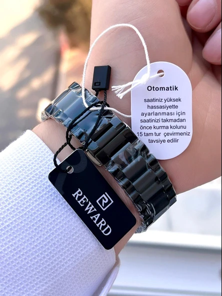 Reward Özel Tasarım Otomatik Mekanizma Çelik Kordon 5 Atm Suya Dayaknıklı Erkek Kol Saati ERW.146300 - Resim 5