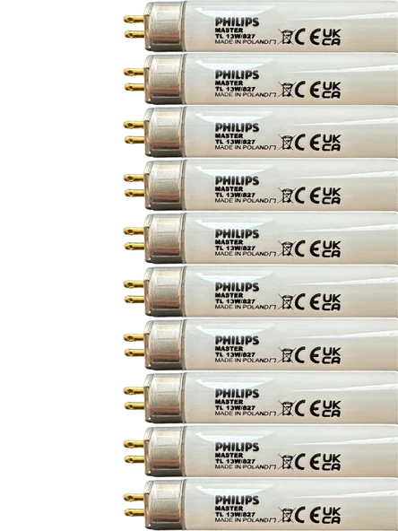 (10 Adet) 13W 827 2700K (Sarı Işık) G5 Duylu T5 Floresan