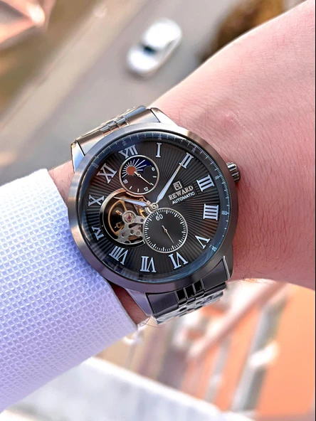 Reward Özel Tasarım Otomatik Mekanizma Çelik Kordon 5 Atm Suya Dayaknıklı Erkek Kol Saati ERW.146391 - Resim 2