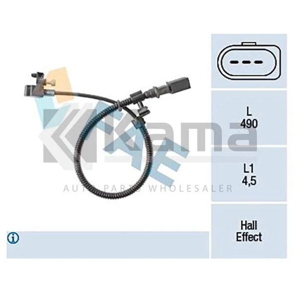 030957147AB-036906433C KRANK DEVİR SENSÖRÜ VW GOLF-4 / BORA / POLO / SEAT CORDOBA (AHW/BCB/BBY/BKY/BBZ/1.4 16V/1.6 16V) 01- İTHAL ürün görseli 1