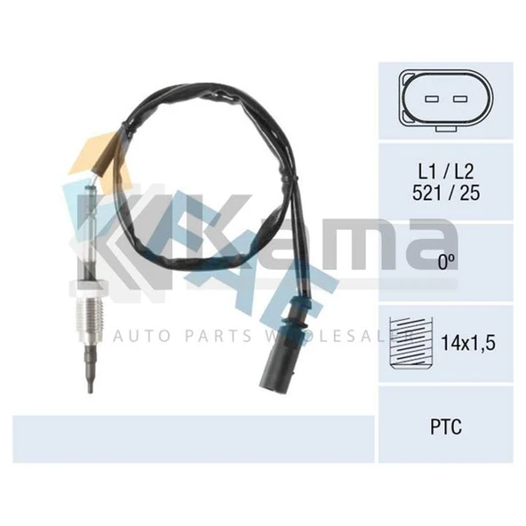 03L906088JL-03L906088DC EGZOS SICAKLIK SENSÖRÜ VW TRANSPORTER-T5.5 / TRANSPORTER-T6 / CRAFTER (CKUB/CKTB/CAAA/CAAB/CAAC/CAAD/CCHA 2.0TDI) 10- İTHAL