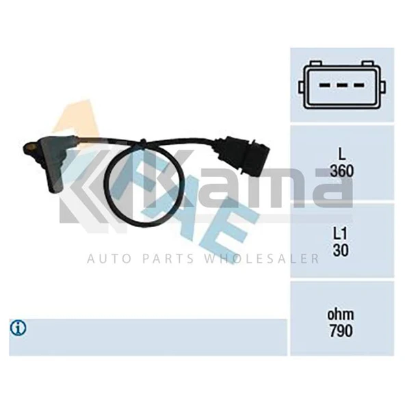 01M927321 EKSANTRİK DEVİR SENSÖRÜ (OTOMATİK) VW GOLF-4 / BORA / AUDI A3 / SEAT TOLEDO 97-04 İTHAL