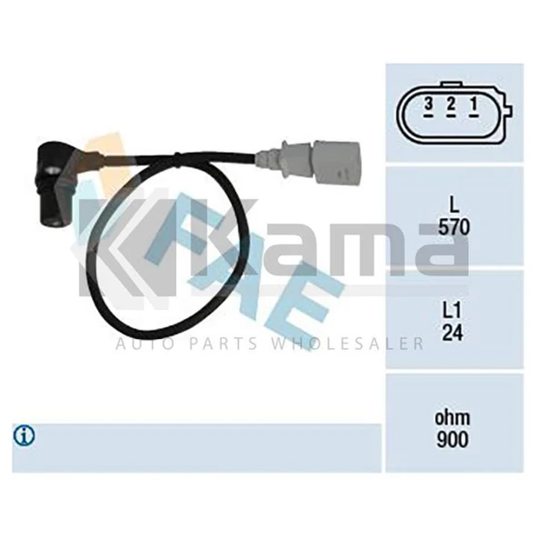 06A906433C KRANK DEVİR SENSÖRÜ VW GOLF-4 / BORA / AUDI A3 / SEAT TOLEDO (AEH/AKL/AGN/1.6/1.8) 97-04 İTHAL