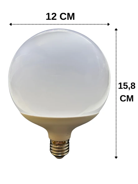 (5 Adet) 20W (120W) 3000K (Sarı Işık) E27 Duylu (Kalın Duy) Glop Led Ampul - 3