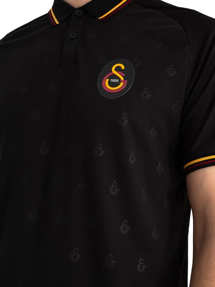 Galatasaray Orijinal Lisanslı Match Day Siyah Polo Yaka T-Shirt - 4