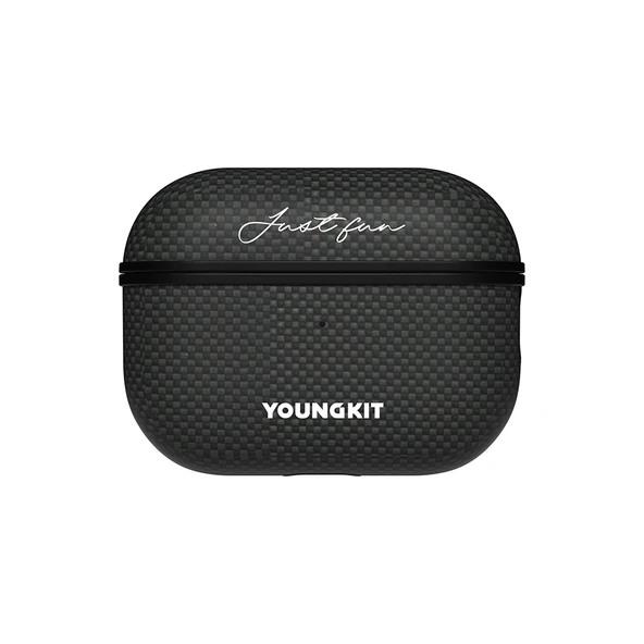 Apple Airpods Pro 2 Kılıf M-safe Şarj Özellikli Aramid Fiber Youngkit 1500D Kevlar Extreme Wing Serisi Kapak - Resim 7